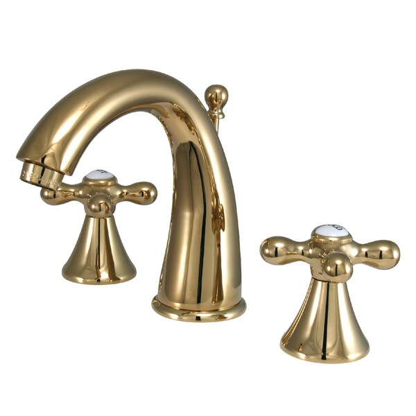 8" Widespread Bathroom Faucet, Polished Brass
